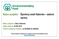 Športový areál Habovka - sadové úpravy